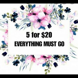 5 for 20! All items that are under 15!